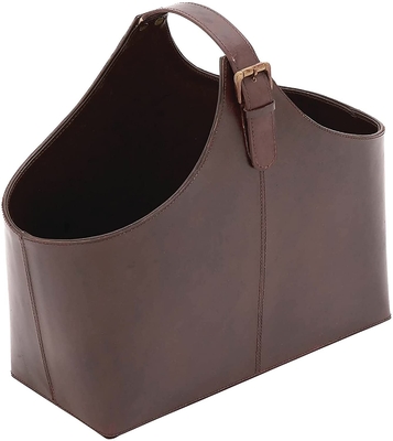 Caixa de armazenamento de couro do presente da cesta de mão para o vinho/Sundries/presente de época natalícia