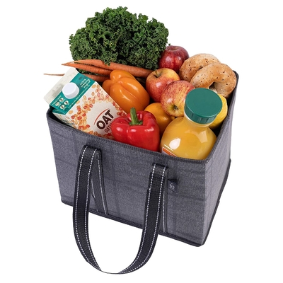 Saco de mantimento reusável dobrável de Tote Shopping Bag Hard Bottom