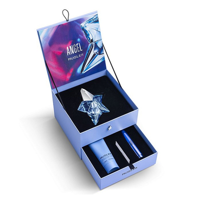 Presente cosmético reciclado dos produtos do skincare do perfume do logotipo da cópia papel cor-de-rosa luxuoso feito sob encomenda que empacota a caixa de óleo essencial
