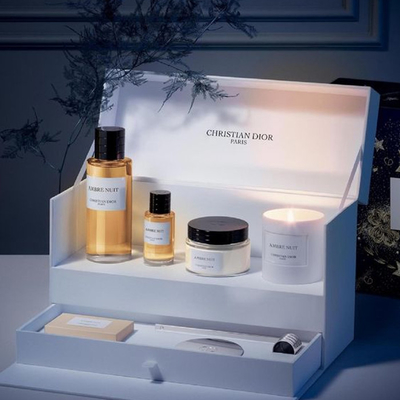 Presente cosmético reciclado dos produtos do skincare do perfume do logotipo da cópia papel cor-de-rosa luxuoso feito sob encomenda que empacota a caixa de óleo essencial