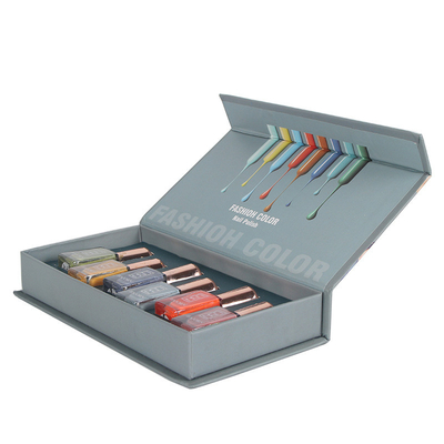 Caixa feita sob encomenda luxuosa da garrafa do cuidado do prego do gel do verniz para as unhas de Logo Printed Paper Empty Cosmetic