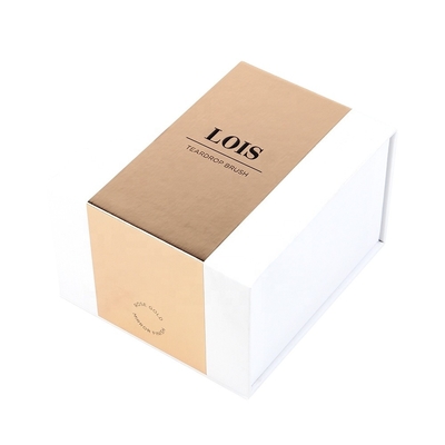Magnético branco da caixa de presente cosmética luxuosa do cartão do papel de Eco com logotipo
