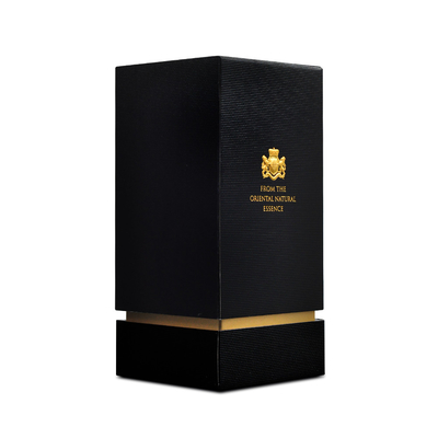 Logotipo personalizado caixa de empacotamento do perfume do cosmético preto vazio do cartão