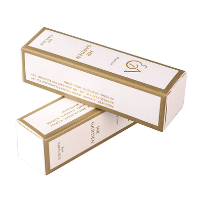 Perfume a folha de ouro de carimbo quente da caixa cosmética luxuosa do presente para o tubo do batom