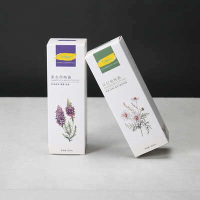 Caixa de presente luxuosa de carimbo quente do perfume da folha de ouro para cuidados com a pele