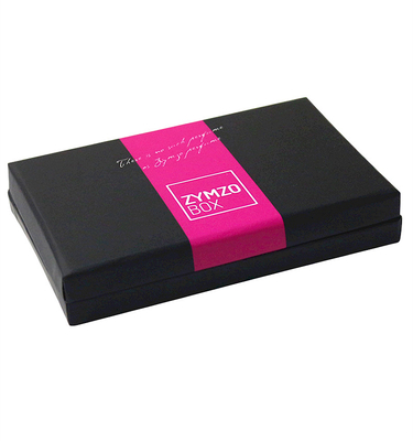 Cosméticos pretos e caixa de empacotamento do presente de papel cor-de-rosa para garrafas cosméticas
