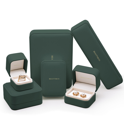 Colar feita sob encomenda Ring Box do bracelete de Logo Leather Jewelry Box Earring