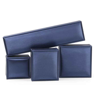 Couro luxuoso de Ring Storage Gift Box Brushed da joia do casamento