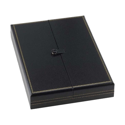 O falso preto cobre a pressão Tab Necklace Gift Box da guarda-joias