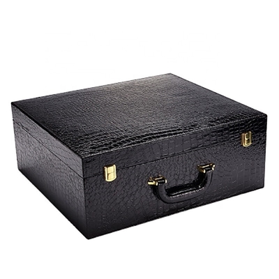 Presente feito sob encomenda de Logo Huge Space Box For com couro do crocodilo