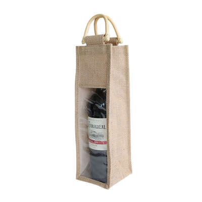 Se engarrafa a serapilheira Tote Bag Recyclable Beer Festival do vinho com janela do PVC