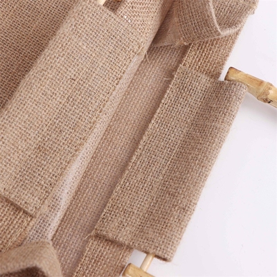 Punho de bambu de compra reusável de Tote Bag Jute Tote Bag de serapilheira