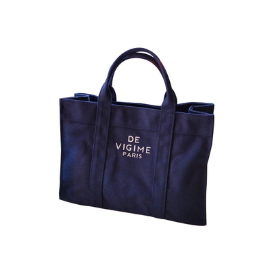 das mulheres grossas do algodão do tecido de algodão de 12oz 16oz as bolsas da lona imprimiram o logotipo