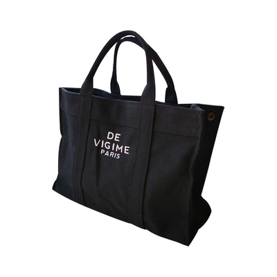 das mulheres grossas do algodão do tecido de algodão de 12oz 16oz as bolsas da lona imprimiram o logotipo