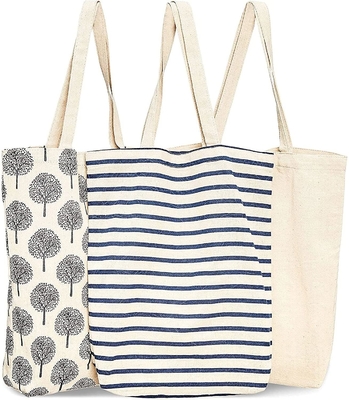 Pano Tote Bags reusável da lona do algodão para o quitandeiro, polegadas da compra 15x16.5