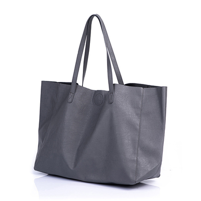 Plutônio reusável Tote Bag de couro das mulheres 	 L39 x W16 x H30 cm