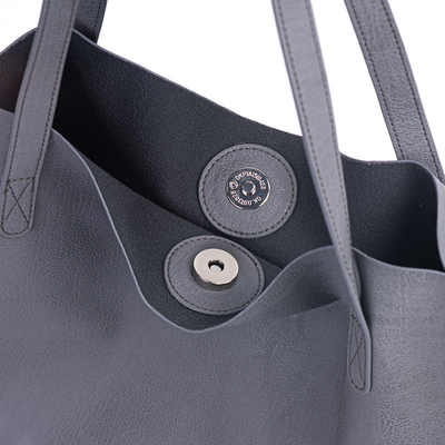Plutônio reusável Tote Bag de couro das mulheres 	 L39 x W16 x H30 cm