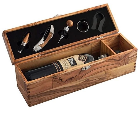 Caixas de presente de madeira do casamento do aniversário para o presente do negócio das garrafas de vinho