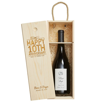 Caixa de madeira do vinho de 2 garrafas com a caixa de presente do cabaz do Natal da unidade de armazenamento da caixa da tampa