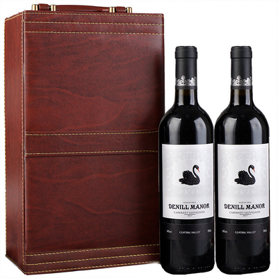 Presente dobro portátil do negócio da caixa do vinho da garrafa da grão nova da madeira do plutônio do estilo