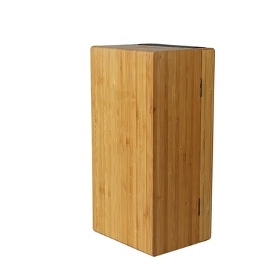 Caixa de presente de madeira de bambu natural personalizada do vinho dos ofícios do vinho com couro do plutônio