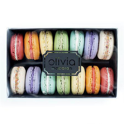 Caixas de empacotamento do slider de Macaron do presente do cartão luxuoso preto com janela