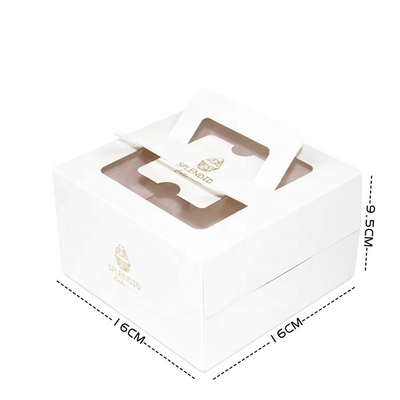 6 do espaço livre feito sob encomenda da musse do Tiramisu da caixa de bolo de 8 polegadas caixa de bolo plástica