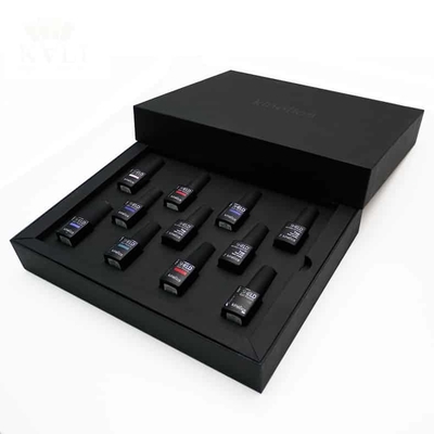 bom preço A caixa de empacotamento do verniz para as unhas luxuoso ajustou a caixa do fechamento do ímã de Matt Black Handmade Custom Logo on-line