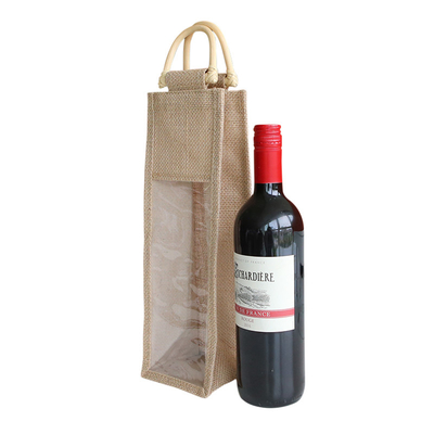 bom preço Se engarrafa a serapilheira Tote Bag Recyclable Beer Festival do vinho com janela do PVC on-line
