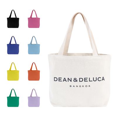 bom preço Lona reusável orgânica lisa Tote Bag With Pocket do algodão do saco de compras on-line