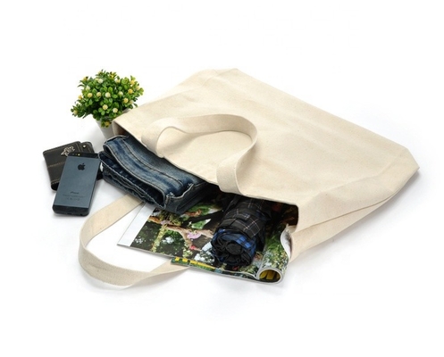 bom preço Sacos de compras vazios reusáveis de Tote Bag Women Foldable Cotton da lona on-line