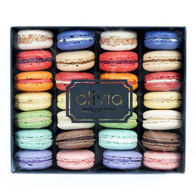 bom preço Caixas de empacotamento do slider de Macaron do presente do cartão luxuoso preto com janela on-line